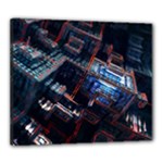 Fractal Cube 3d Art Nightmare Abstract Canvas 24  x 20  (Stretched)
