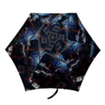 Fractal Cube 3d Art Nightmare Abstract Mini Folding Umbrellas