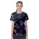 Fractal Cube 3d Art Nightmare Abstract Women s Sport Mesh T-Shirt