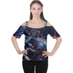 Fractal Cube 3d Art Nightmare Abstract Cutout Shoulder T-Shirt