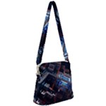 Fractal Cube 3d Art Nightmare Abstract Zipper Messenger Bag