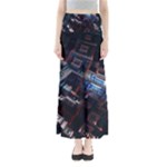 Fractal Cube 3d Art Nightmare Abstract Full Length Maxi Skirt