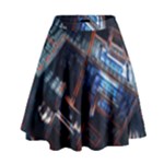 Fractal Cube 3d Art Nightmare Abstract High Waist Skirt