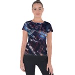 Fractal Cube 3d Art Nightmare Abstract Short Sleeve Sports Top 