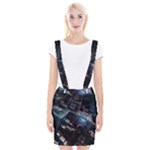 Fractal Cube 3d Art Nightmare Abstract Braces Suspender Skirt