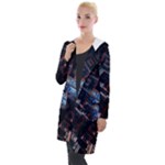 Fractal Cube 3d Art Nightmare Abstract Hooded Pocket Cardigan