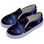 Fractal Cube 3d Art Nightmare Abstract Kids  Canvas Slip Ons