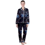 Fractal Cube 3d Art Nightmare Abstract Women s Long Sleeve Satin Pajamas Set	