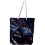 Fractal Cube 3d Art Nightmare Abstract Full Print Rope Handle Tote (Large)