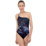 Fractal Cube 3d Art Nightmare Abstract Classic One Shoulder Swimsuit