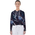 Fractal Cube 3d Art Nightmare Abstract Women s Slouchy Sweat