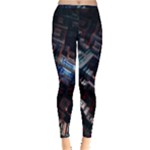 Fractal Cube 3d Art Nightmare Abstract Inside Out Leggings