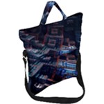 Fractal Cube 3d Art Nightmare Abstract Fold Over Handle Tote Bag