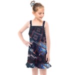 Fractal Cube 3d Art Nightmare Abstract Kids  Overall Dress