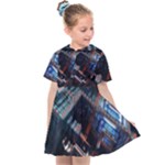 Fractal Cube 3d Art Nightmare Abstract Kids  Sailor Dress