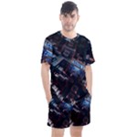 Fractal Cube 3d Art Nightmare Abstract Men s Mesh T-Shirt and Shorts Set