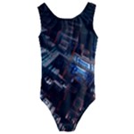 Fractal Cube 3d Art Nightmare Abstract Kids  Cut-Out Back One Piece Swimsuit