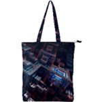 Fractal Cube 3d Art Nightmare Abstract Double Zip Up Tote Bag