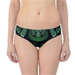 Fractal Green Black 3d Art Floral Pattern Hipster Bikini Bottoms
