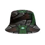 Fractal Green Black 3d Art Floral Pattern Bucket Hat