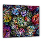 Floral Fractal 3d Art Pattern Canvas 24  x 20  (Stretched)