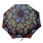Floral Fractal 3d Art Pattern Folding Umbrellas