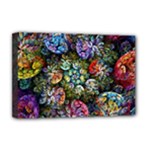 Floral Fractal 3d Art Pattern Deluxe Canvas 18  x 12  (Stretched)