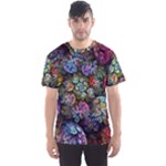 Floral Fractal 3d Art Pattern Men s Sport Mesh T-Shirt