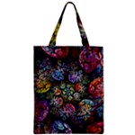 Floral Fractal 3d Art Pattern Zipper Classic Tote Bag