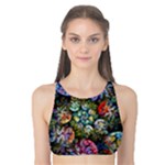 Floral Fractal 3d Art Pattern Tank Bikini Top