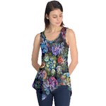 Floral Fractal 3d Art Pattern Sleeveless Tunic