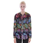 Floral Fractal 3d Art Pattern Womens Long Sleeve Shirt