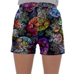 Floral Fractal 3d Art Pattern Sleepwear Shorts