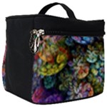 Floral Fractal 3d Art Pattern Make Up Travel Bag (Big)