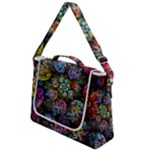 Floral Fractal 3d Art Pattern Box Up Messenger Bag