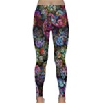 Floral Fractal 3d Art Pattern Lightweight Velour Classic Yoga Leggings
