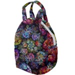 Floral Fractal 3d Art Pattern Travel Backpack