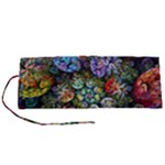 Floral Fractal 3d Art Pattern Roll Up Canvas Pencil Holder (S)