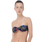 Floral Fractal 3d Art Pattern Classic Bandeau Bikini Top 