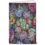 Floral Fractal 3d Art Pattern 8  x 10  Softcover Notebook