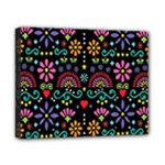 Mexican Folk Art Seamless Pattern Canvas 10  x 8  (Stretched)