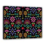 Mexican Folk Art Seamless Pattern Canvas 20  x 16  (Stretched)