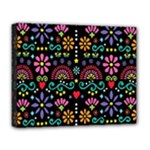 Mexican Folk Art Seamless Pattern Deluxe Canvas 20  x 16  (Stretched)