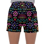 Mexican Folk Art Seamless Pattern Sleepwear Shorts
