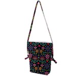 Mexican Folk Art Seamless Pattern Folding Shoulder Bag