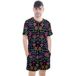 Mexican Folk Art Seamless Pattern Men s Mesh T-Shirt and Shorts Set