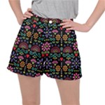 Mexican Folk Art Seamless Pattern Women s Ripstop Shorts