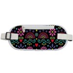 Mexican Folk Art Seamless Pattern Rounded Waist Pouch