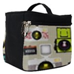 Retro Camera Pattern Graph Make Up Travel Bag (Small)