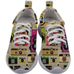 Retro Camera Pattern Graph Kids Athletic Shoes
